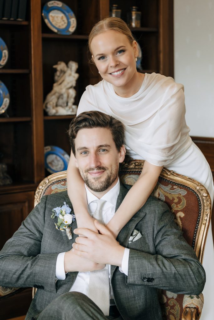 Hochzeitspaar im Weingut Waalem auf Föhr